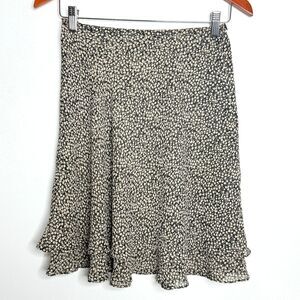 Vintage Y2K Express Dainty Flowers Layered Lightweight Buttoned Skirt Sz S